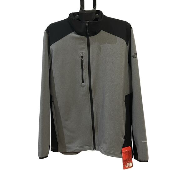 The North Face Jacket Men’s Size XL Tech Stretch Soft Shell Gray Black Wind Wall